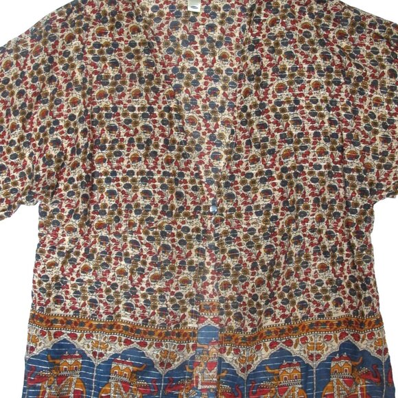Old Navy Bohemian Hippie  One Button Cardigan Short Sleeve Top Size L - Picture 3 of 6